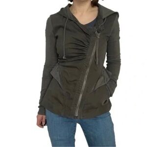 Prairie Underground Into The Pines Jacket Organic Cotton Asymmetrical Zip Hooded